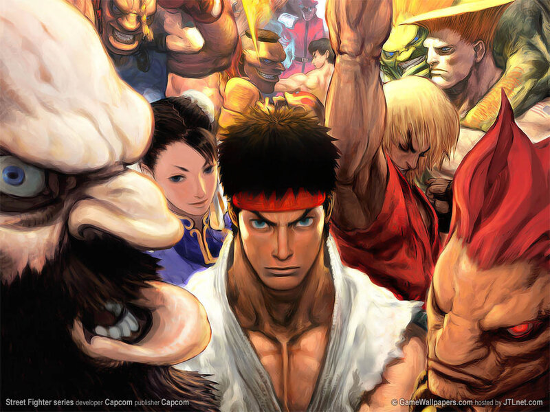 Ryu Surrounded by Fighters — Red