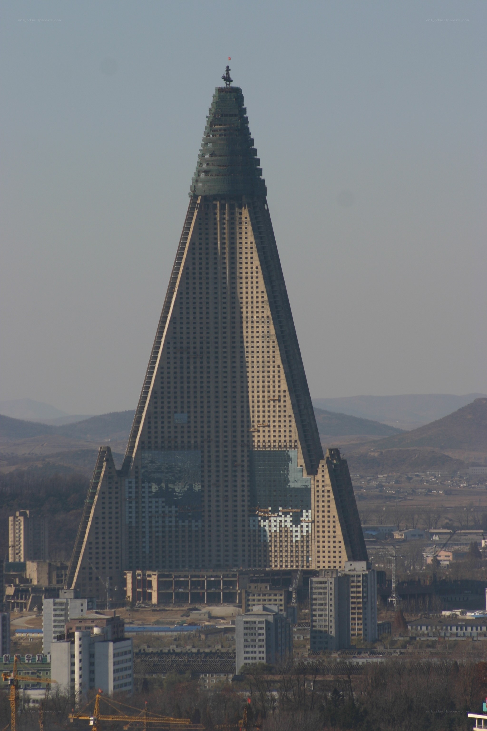 Ryugyong Hotel in Pyongyang