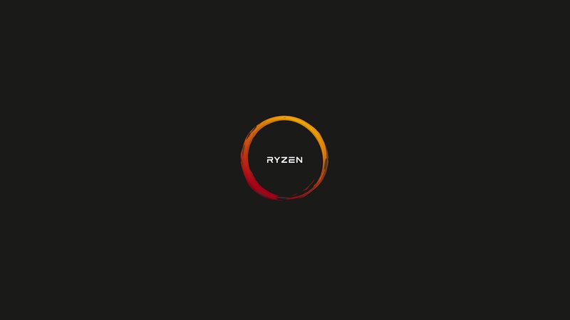 Ryzen Logo — Black, Neutral, Minimalist