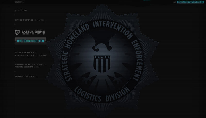 S.H.I.E.L.D. login screen