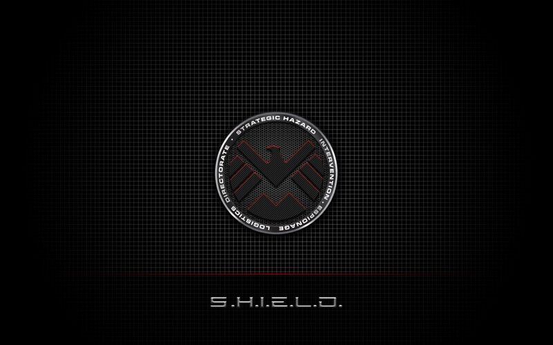 S.H.I.E.L.D. Logo — Black, Serious, Digital Art