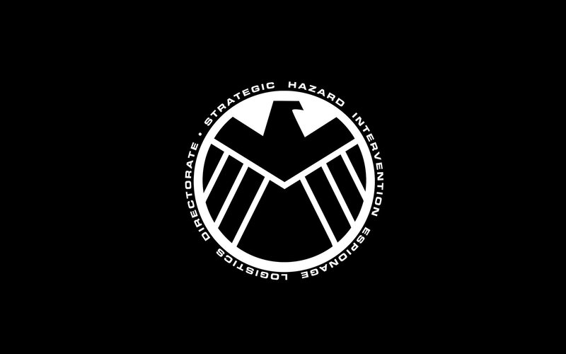 S.H.I.E.L.D. logo on black