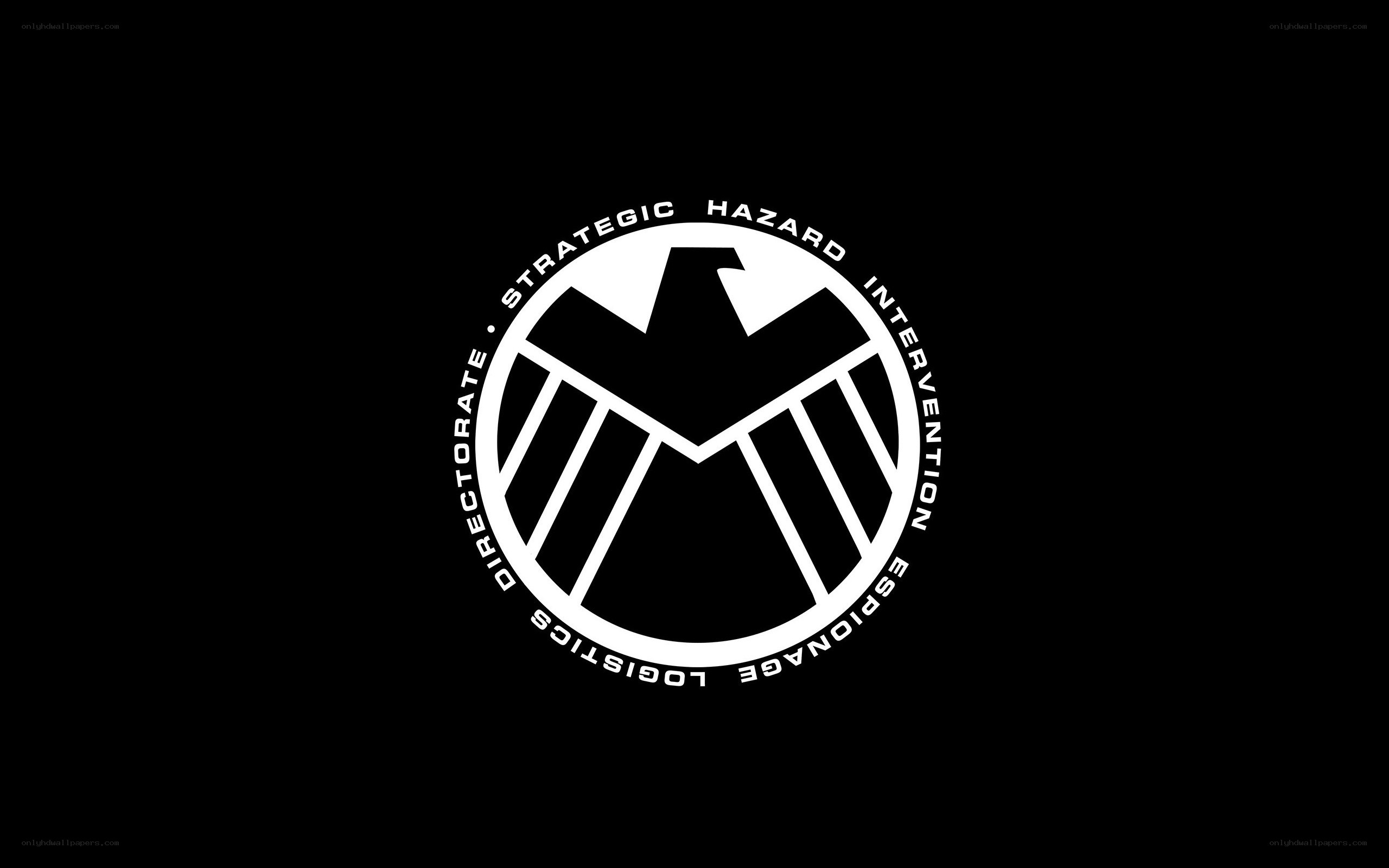 S.H.I.E.L.D. logo on black