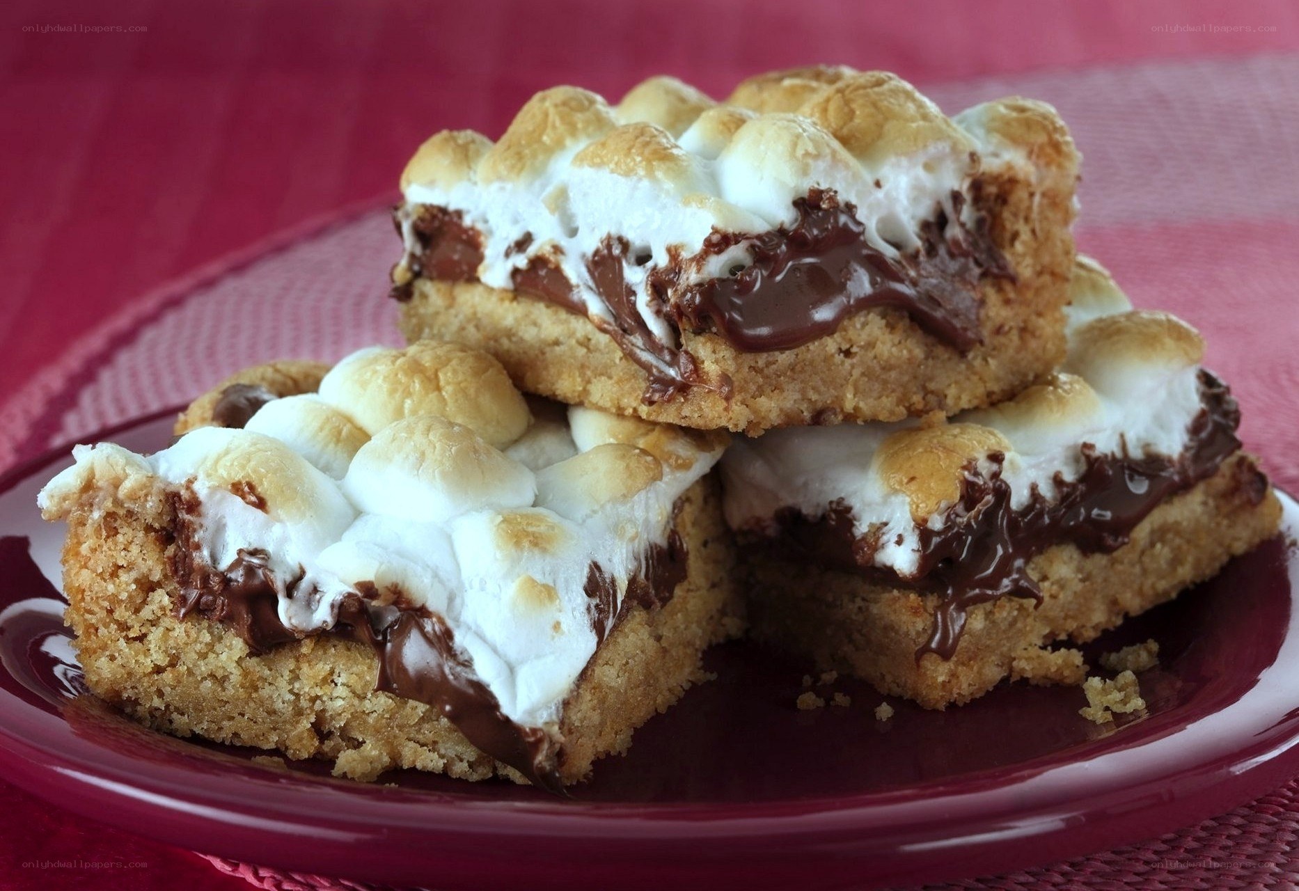S'mores bars on a plate