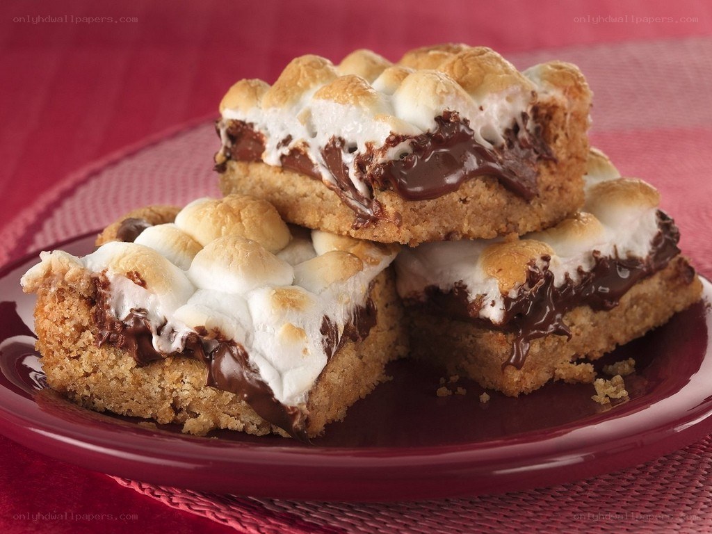 S'mores bars on a plate