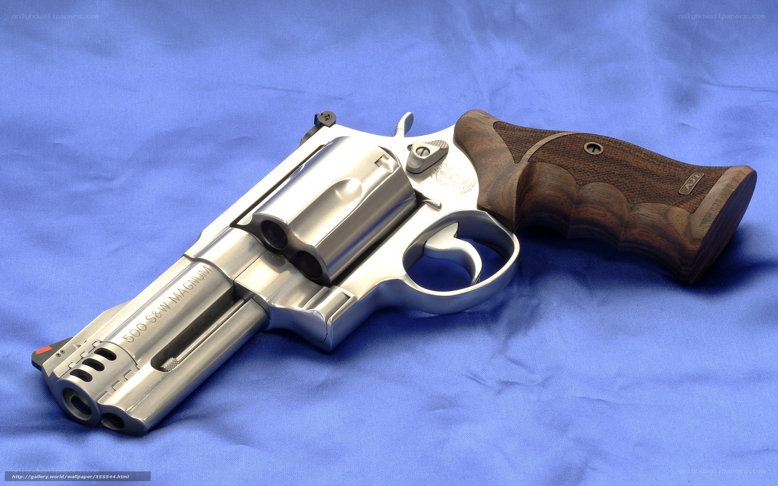 S&W Revolver on Blue Cloth