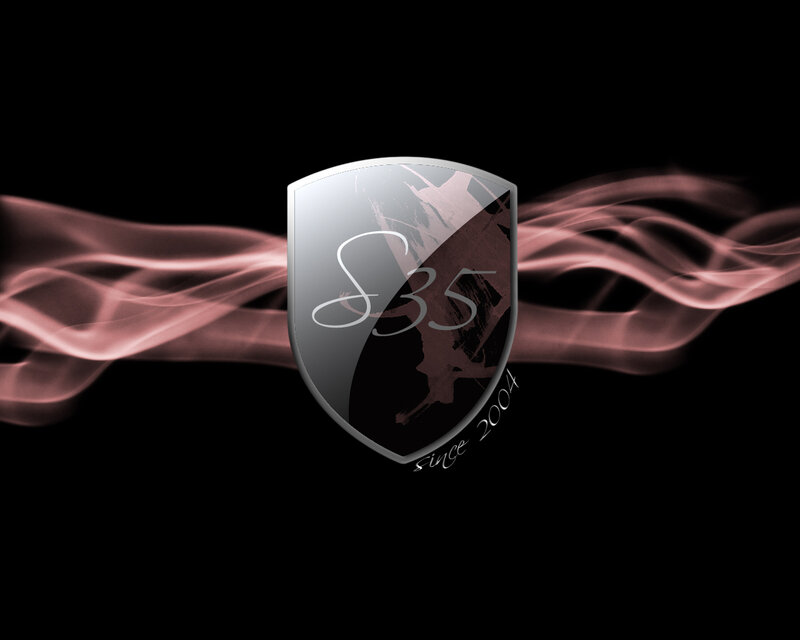 S35 logo with smoke effect