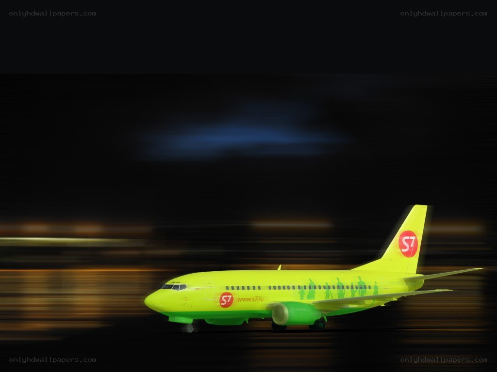 S7 Airlines airplane in motion