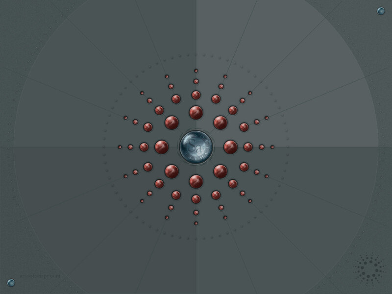Sa Logo with Red Spheres