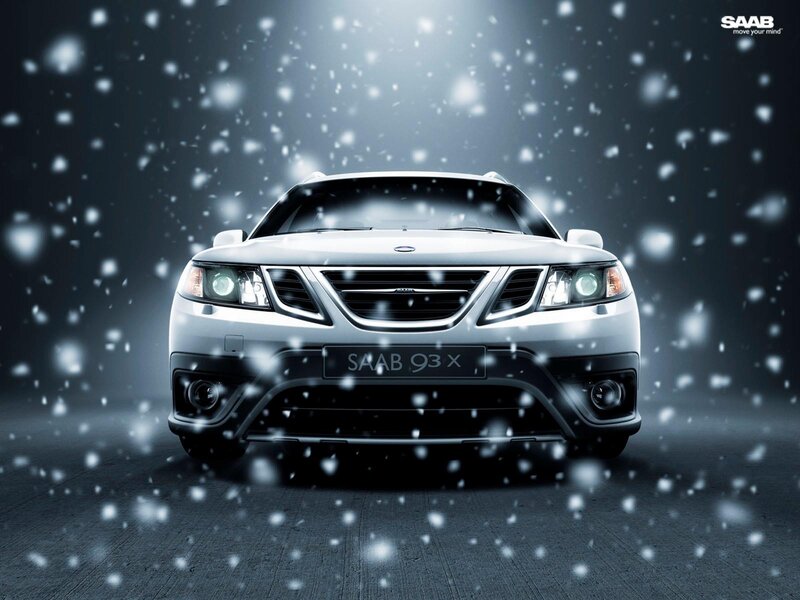 Saab 9-3 X in snow