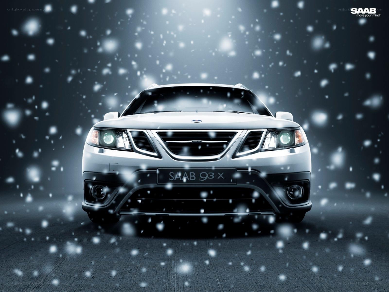 Saab 9-3 X in snow