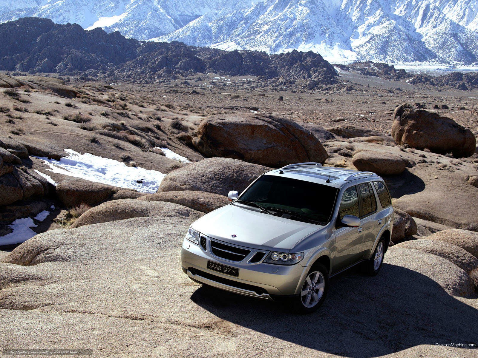 Saab 9-7X in mountain landscape