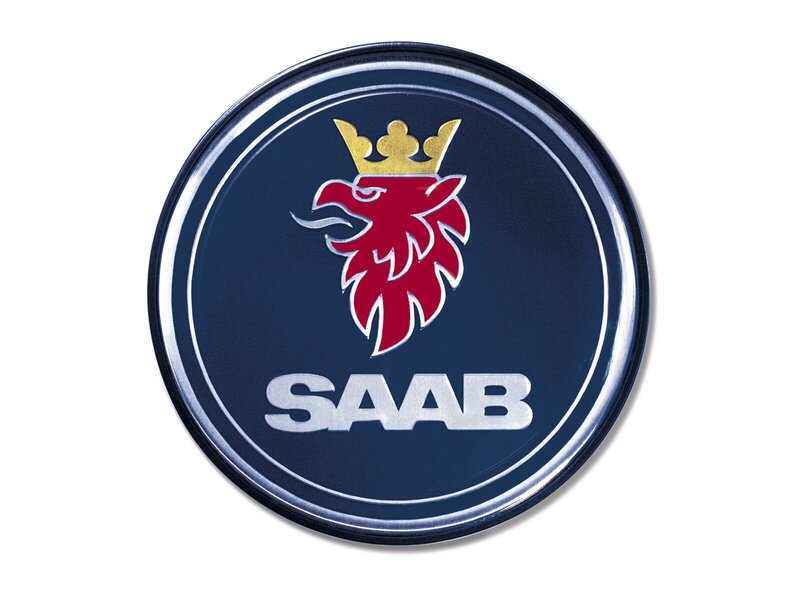 Saab Car Emblem — Blue