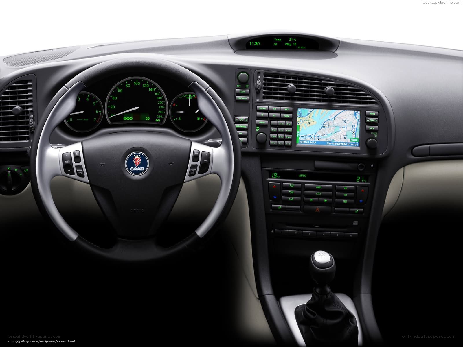 Saab car interior dashboard