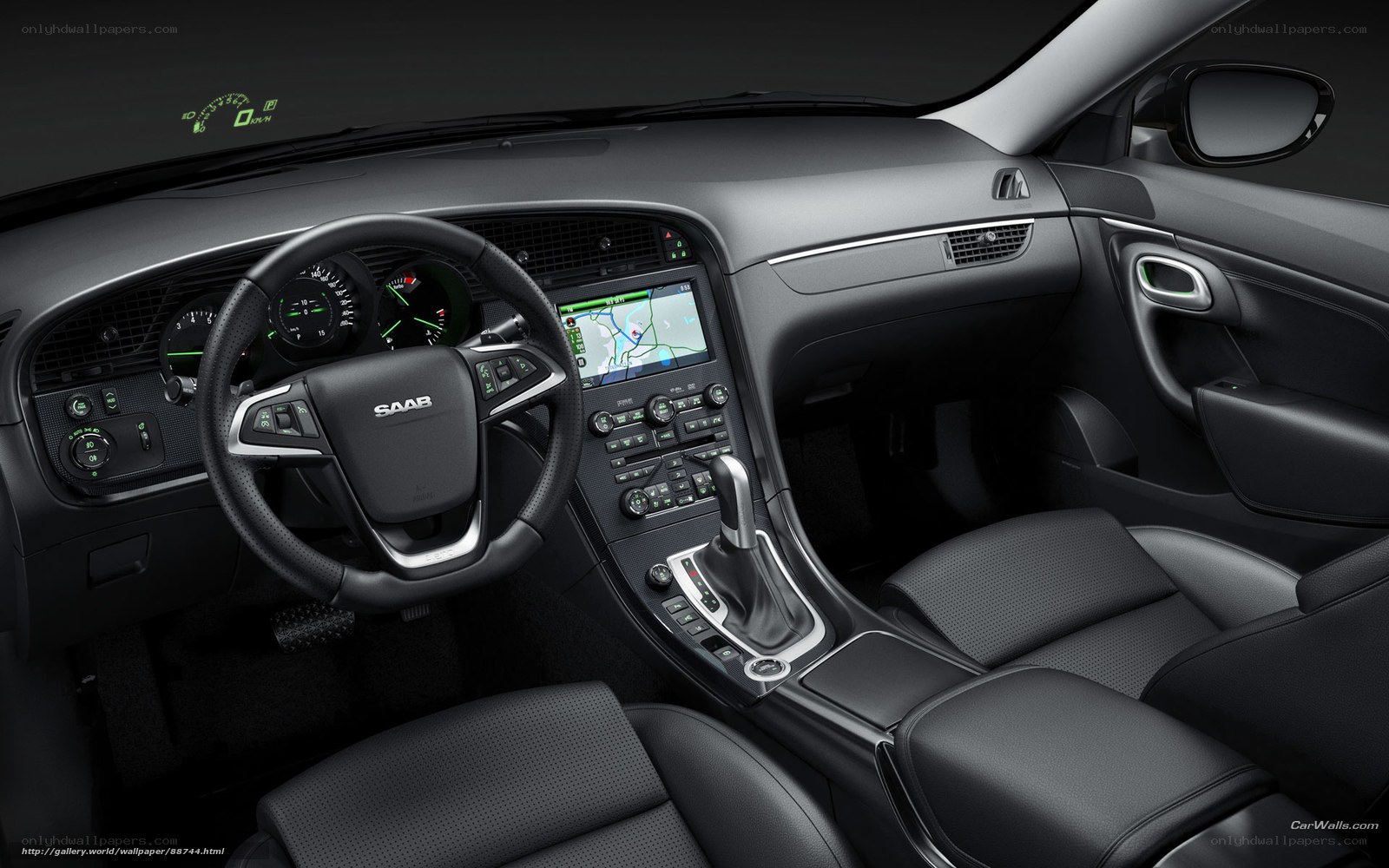 Saab car interior dashboard