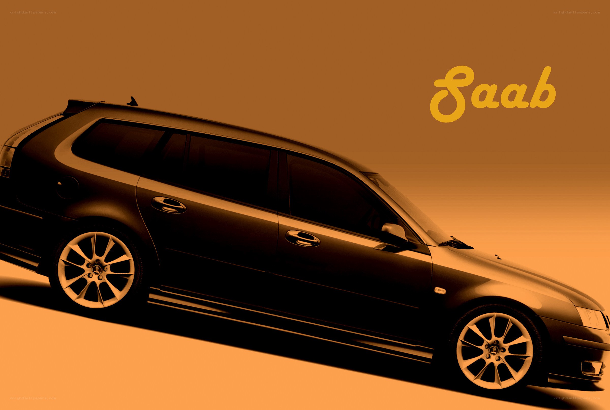 Saab car side profile