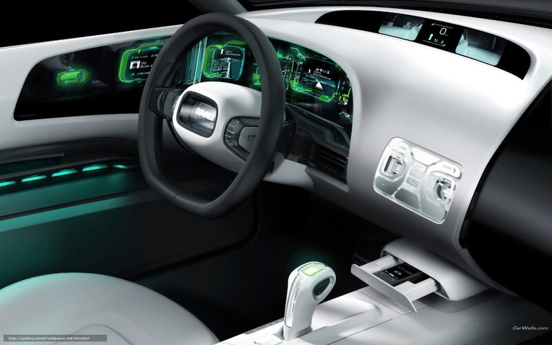 Saab Concept Car Interior — White, Futuristic