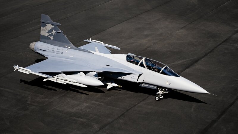 Saab Gripen Fighter Jet — Gray