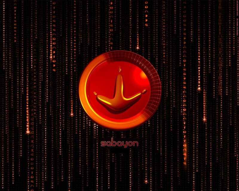 Sabayon Linux logo on digital background