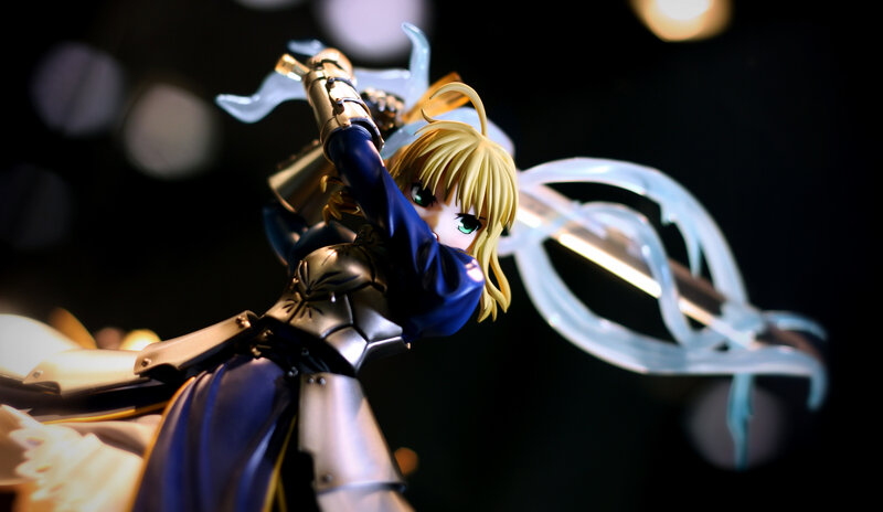 Saber action figure in dynamic pose