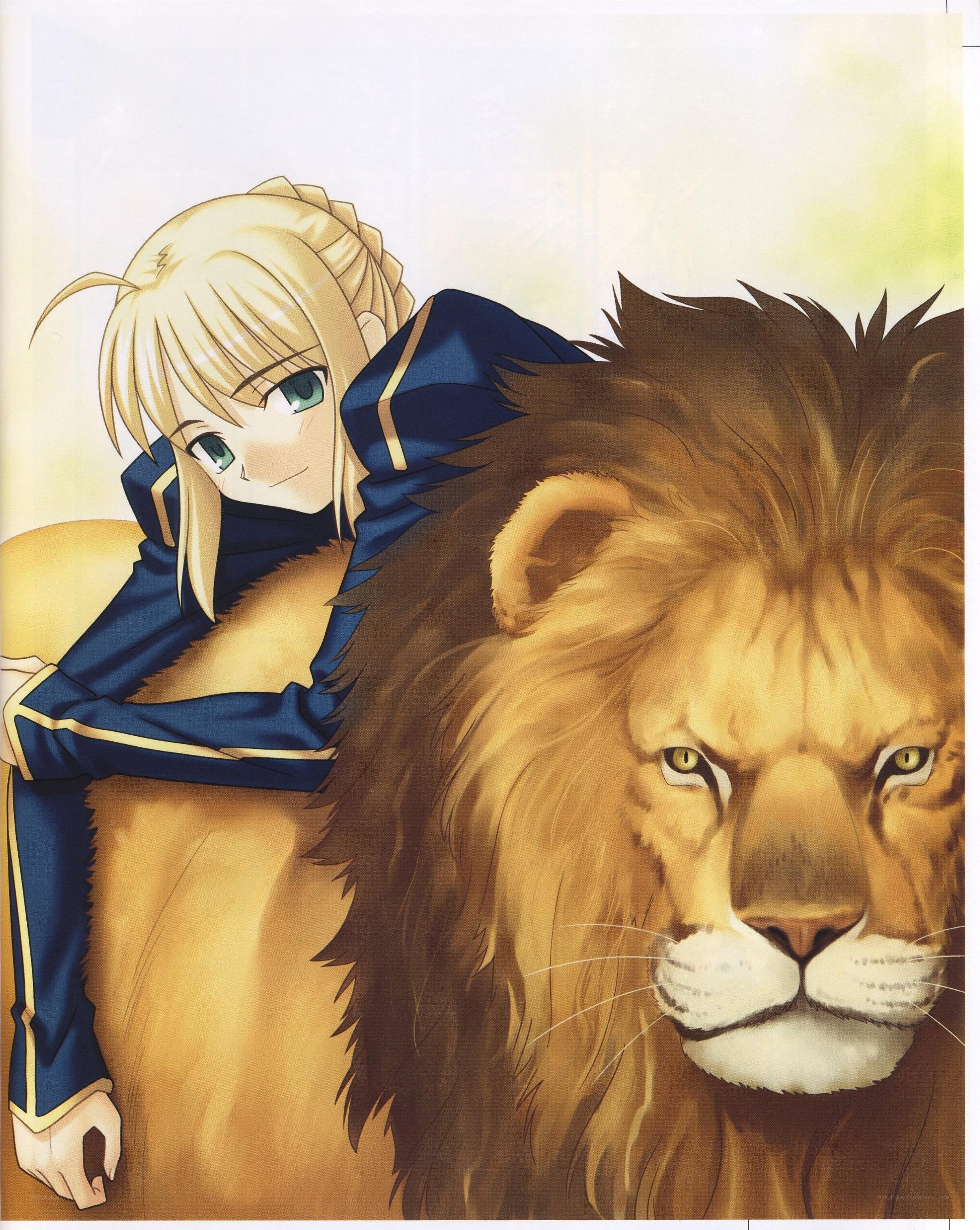 Saber and a lion