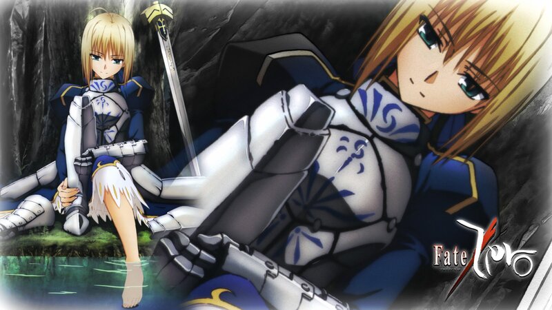 Saber and Artoria in a cave