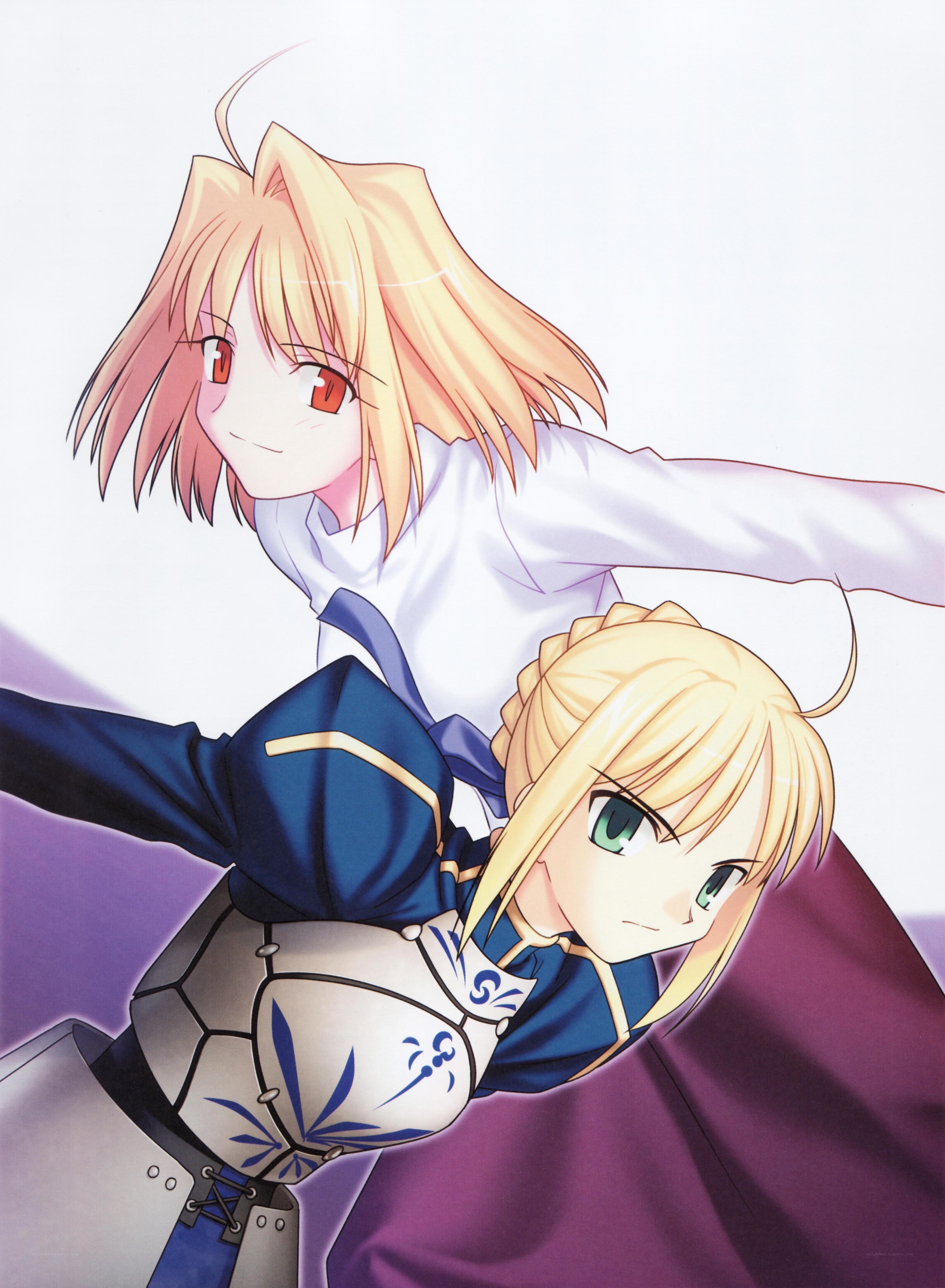 Saber and Artoria in dynamic pose