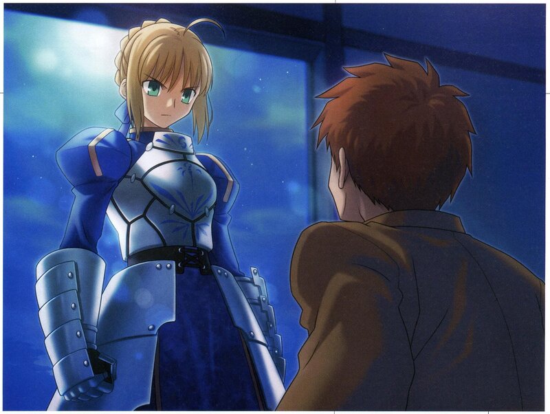 Saber and Shirou in a quiet moment