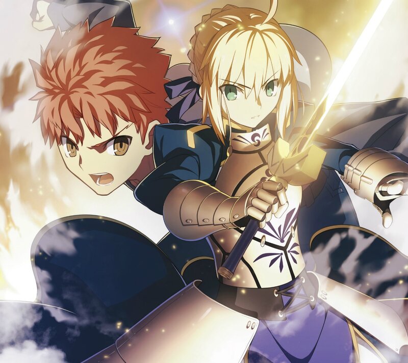 Saber and Shirou in battle