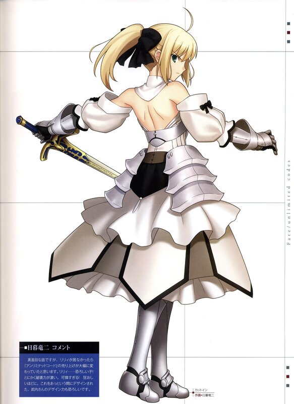 Saber character concept art
