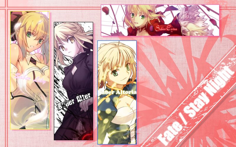 Saber Character Portraits — Pink