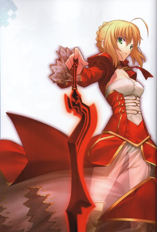 Saber holding Excalibur