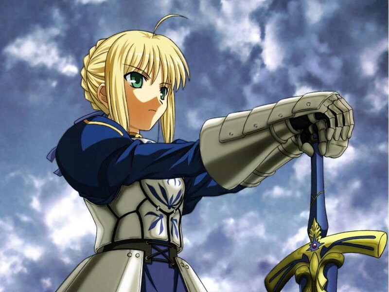 Saber holding Excalibur