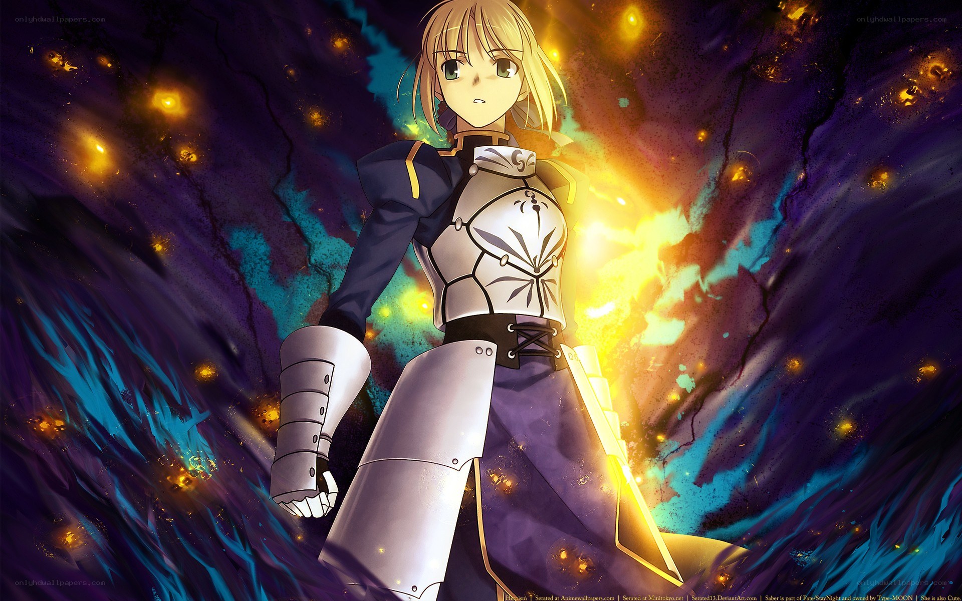 Saber in a magical storm