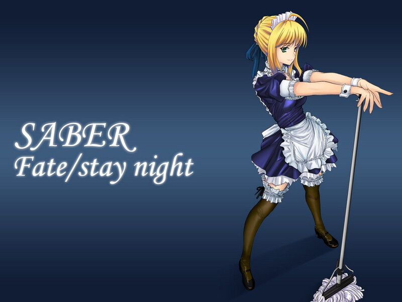 Saber in a maid outfit