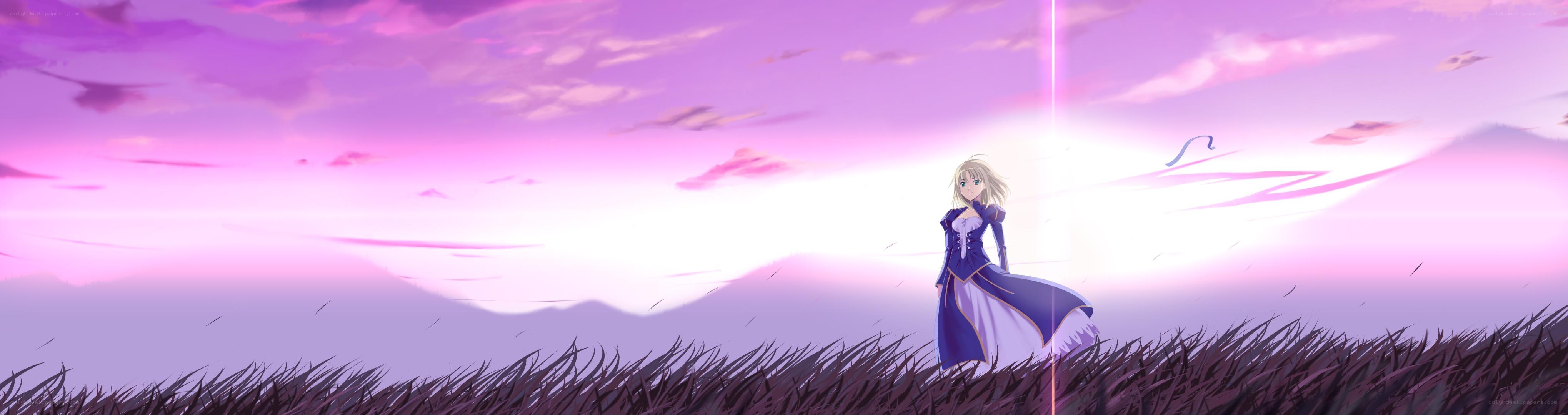 saber in a purple field