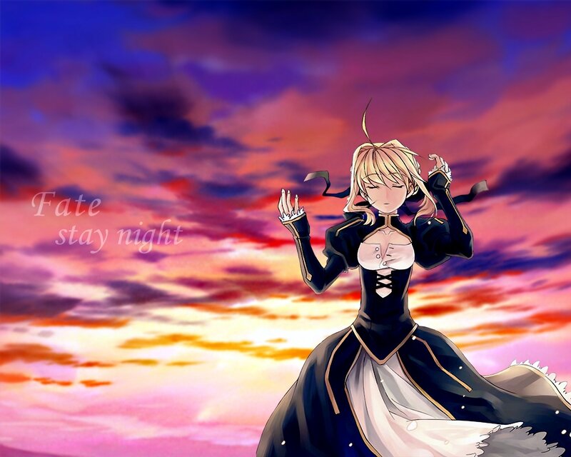 Saber in a sunset