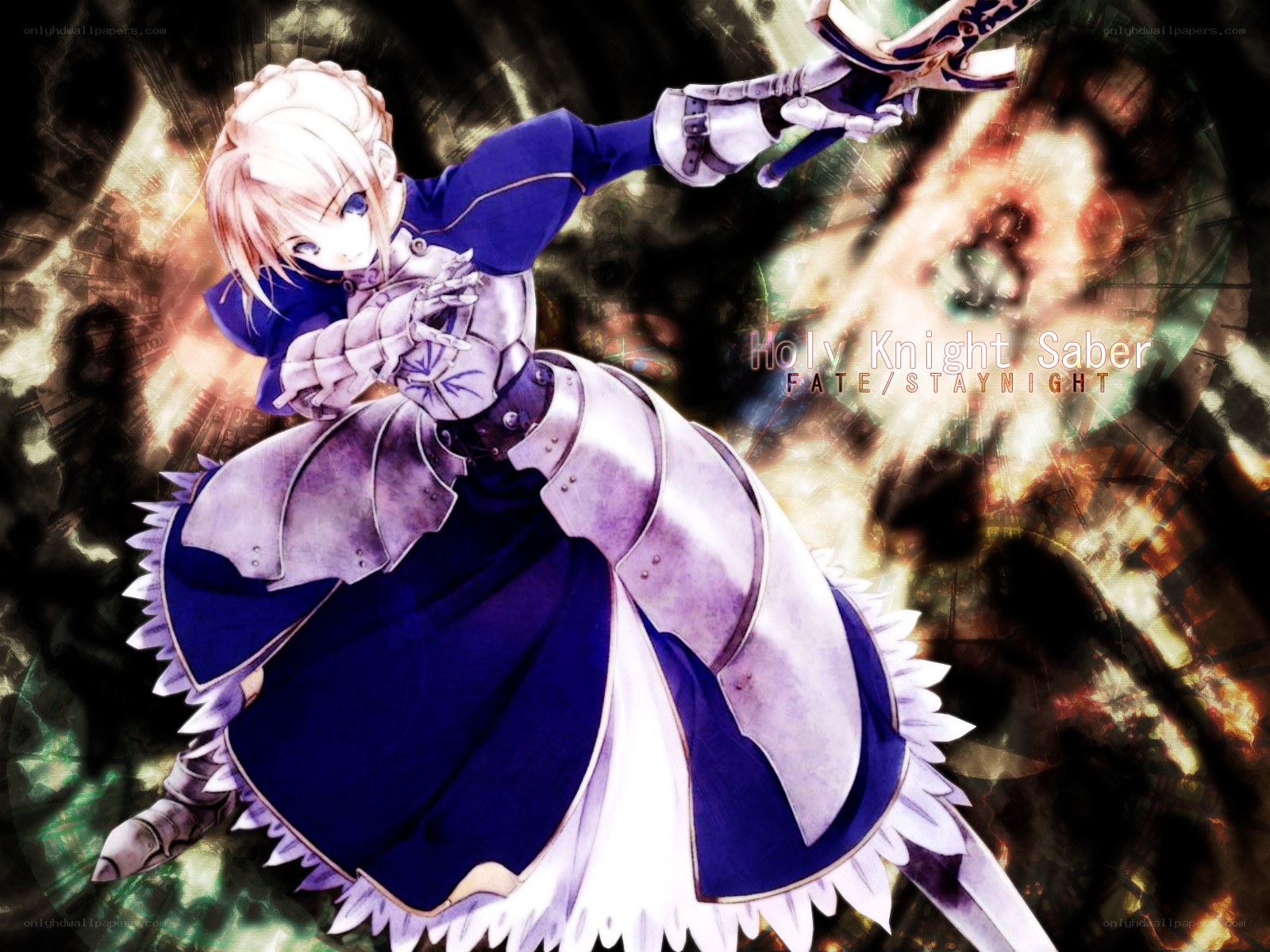 Saber in battle armor
