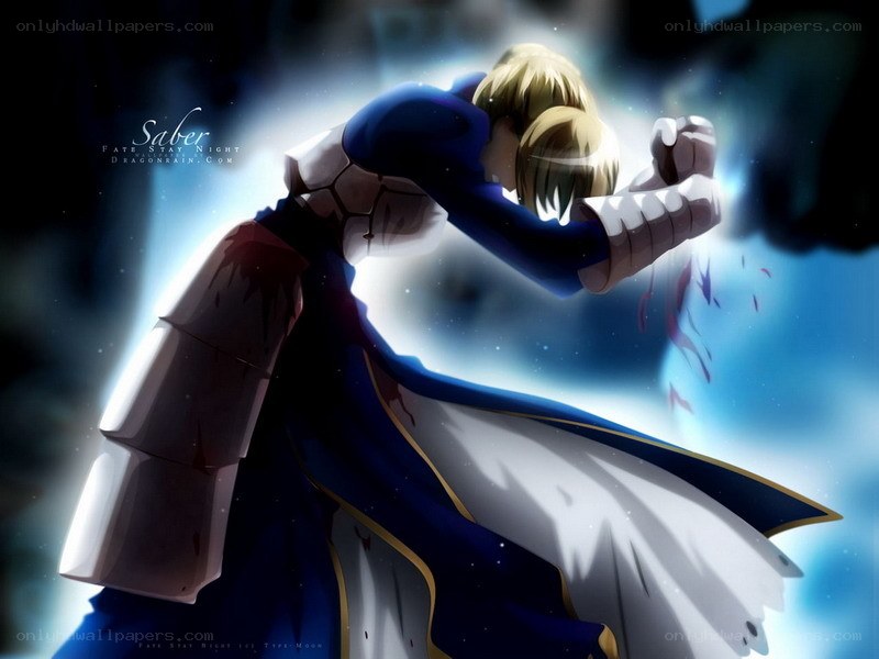 Saber in battle pose