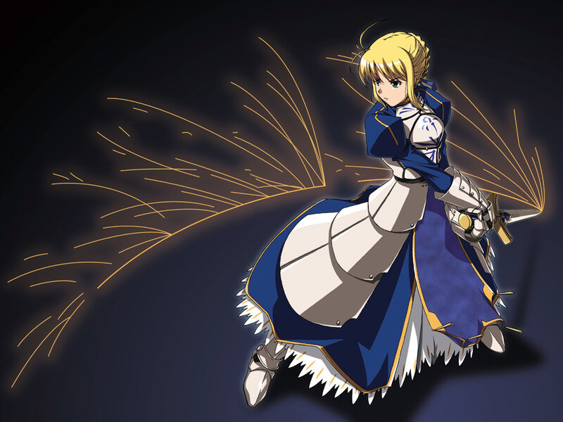 Saber in battle stance