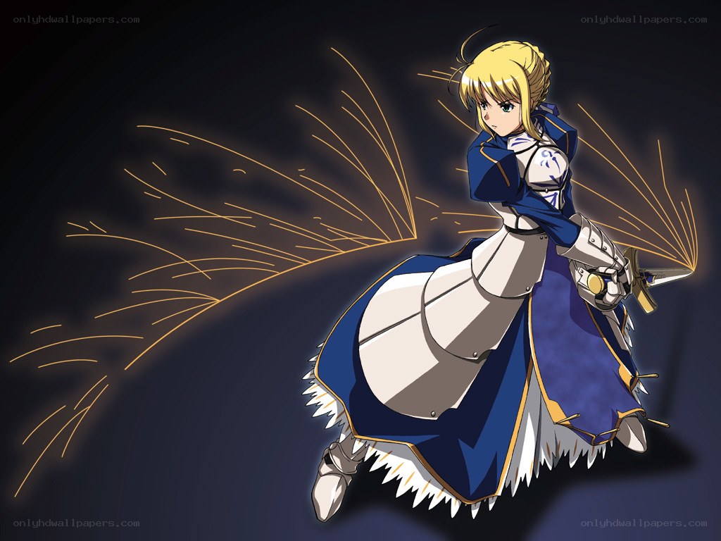 Saber in battle stance