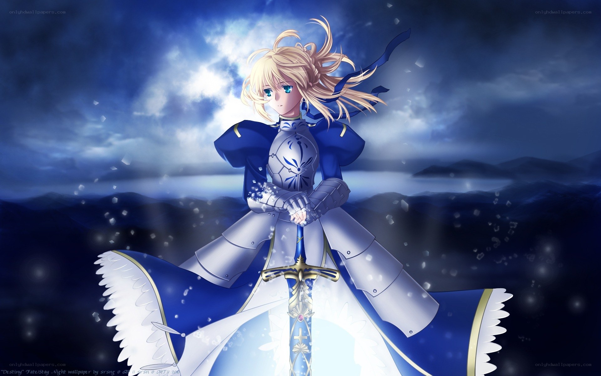 Saber in blue armor