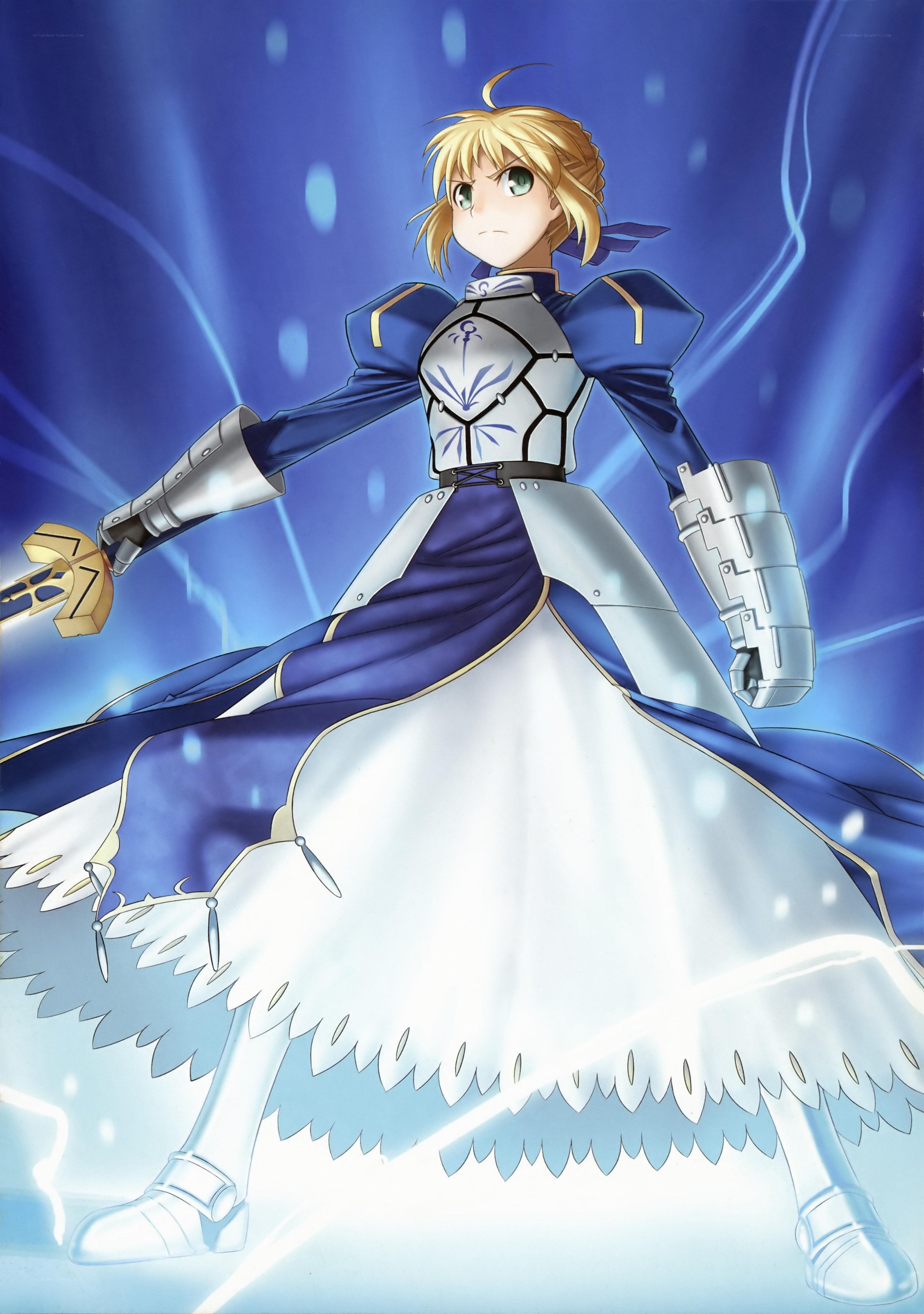 Saber in blue armor