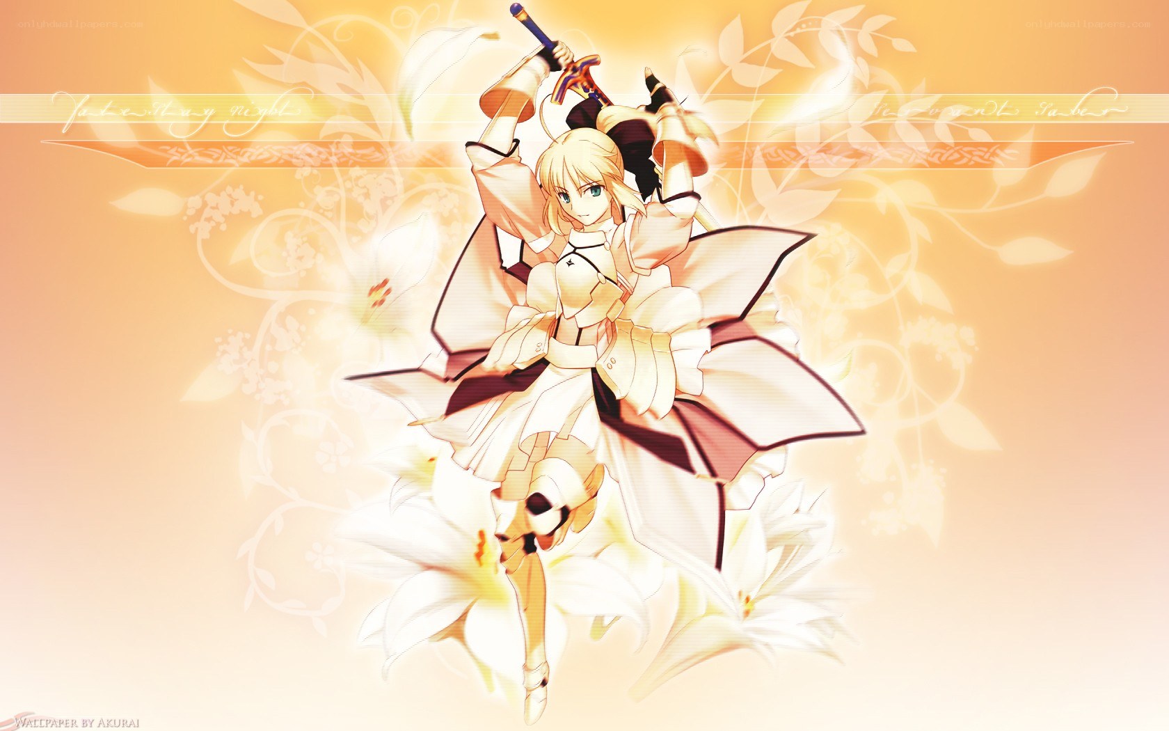 Saber in golden light
