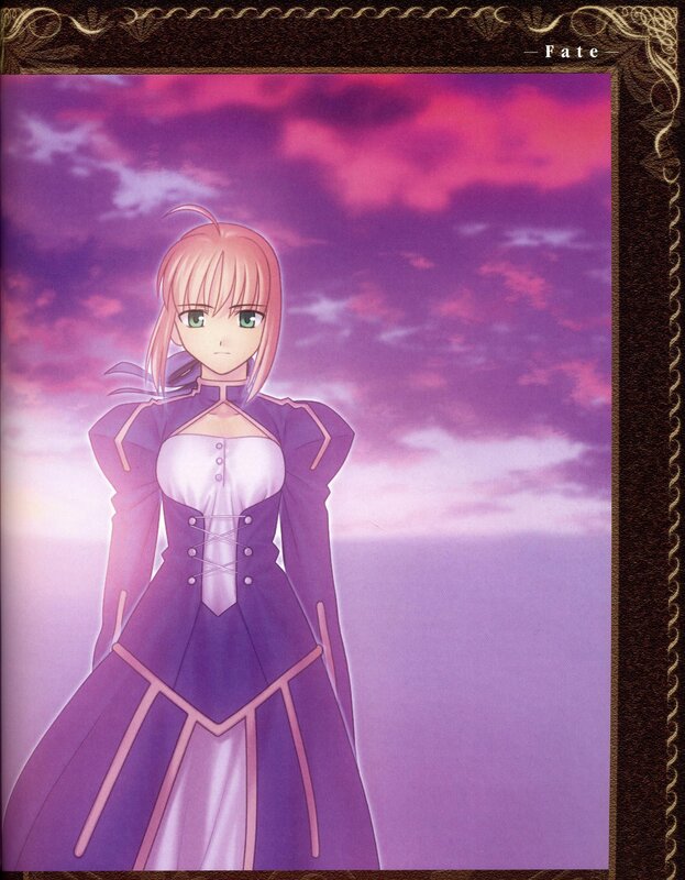 Saber in purple dress