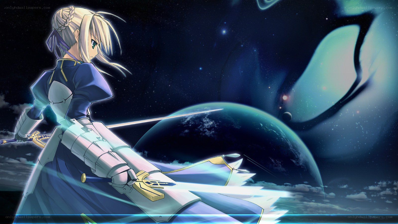 saber in space with sword