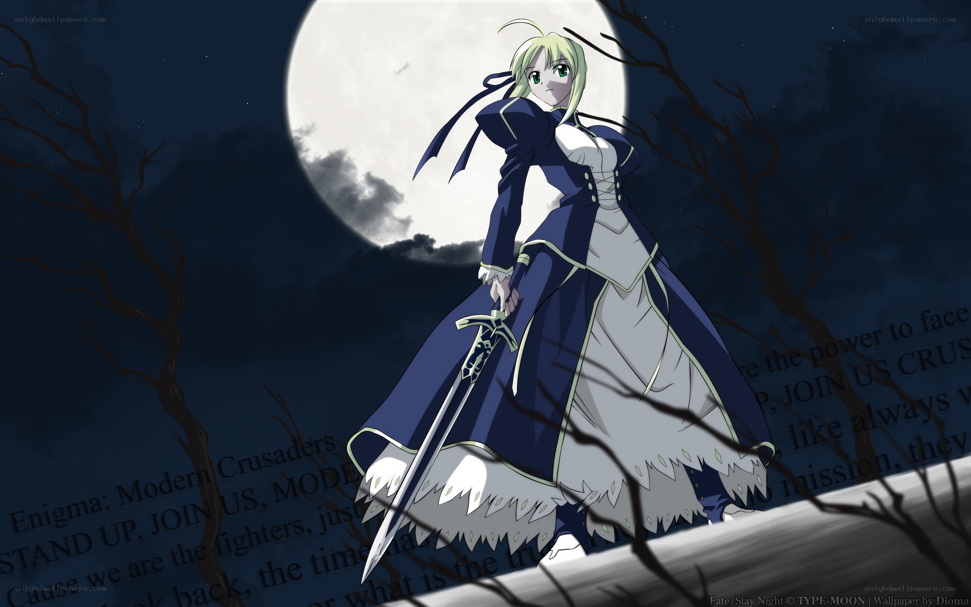 Saber in the moonlight