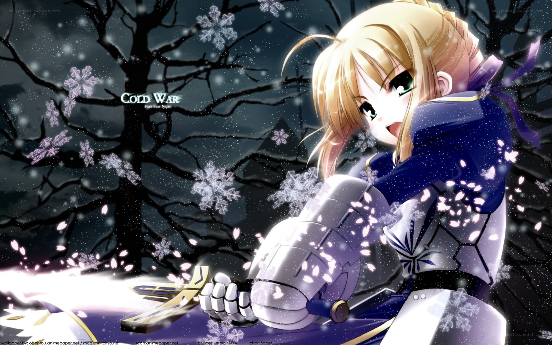 Saber in the snow