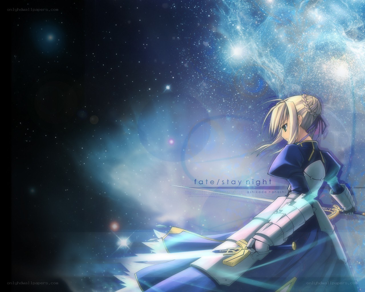 Saber in the starry night