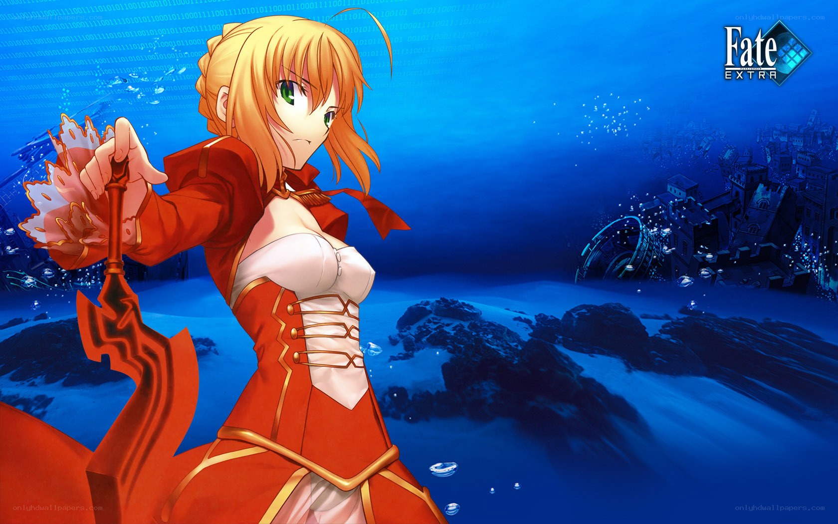 Saber in underwater city